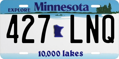 MN license plate 427LNQ