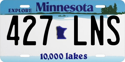 MN license plate 427LNS