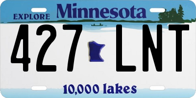 MN license plate 427LNT