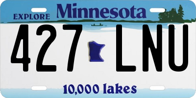 MN license plate 427LNU