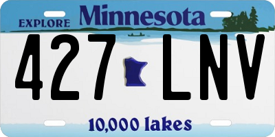 MN license plate 427LNV