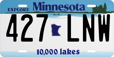 MN license plate 427LNW