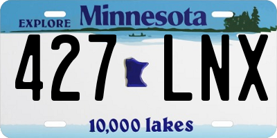 MN license plate 427LNX