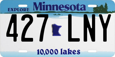 MN license plate 427LNY