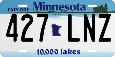 MN license plate 427LNZ