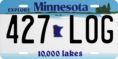 MN license plate 427LOG