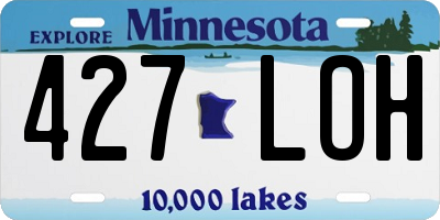 MN license plate 427LOH