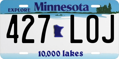 MN license plate 427LOJ