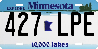 MN license plate 427LPE