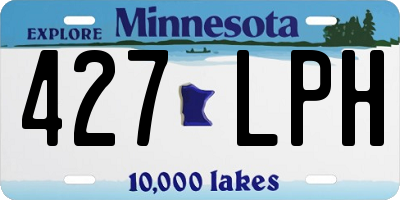 MN license plate 427LPH