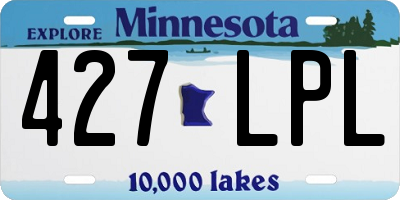 MN license plate 427LPL