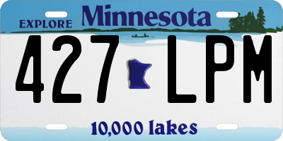 MN license plate 427LPM