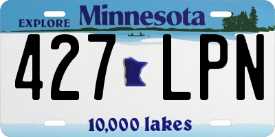MN license plate 427LPN