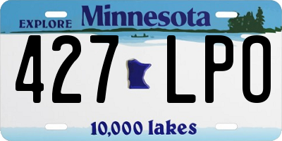 MN license plate 427LPO