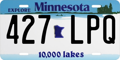 MN license plate 427LPQ
