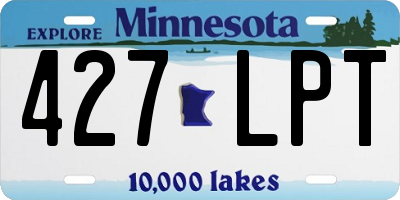 MN license plate 427LPT