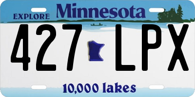 MN license plate 427LPX