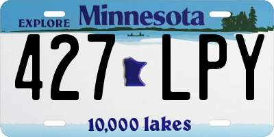 MN license plate 427LPY