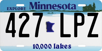 MN license plate 427LPZ