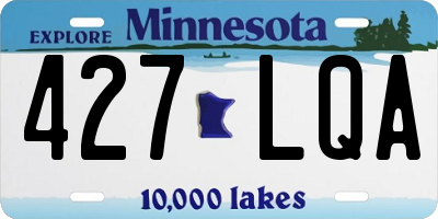 MN license plate 427LQA