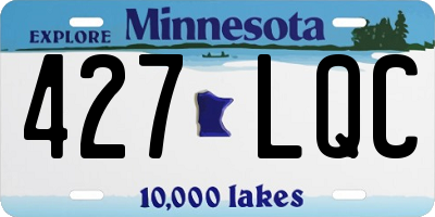 MN license plate 427LQC