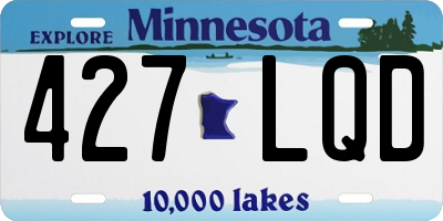 MN license plate 427LQD