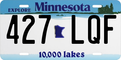 MN license plate 427LQF