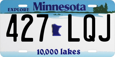 MN license plate 427LQJ