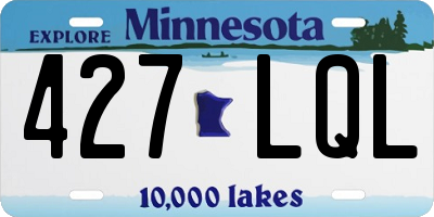 MN license plate 427LQL