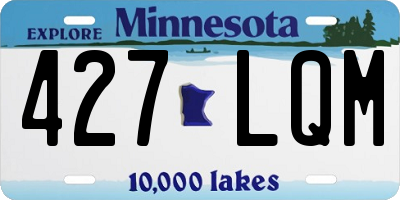 MN license plate 427LQM