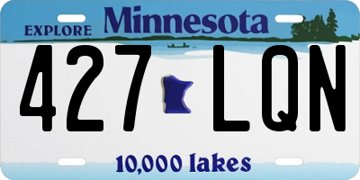 MN license plate 427LQN