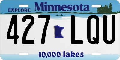 MN license plate 427LQU