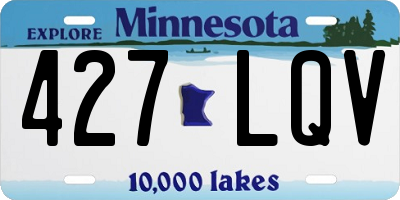MN license plate 427LQV
