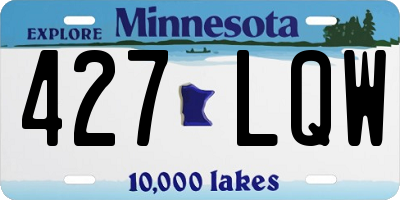 MN license plate 427LQW