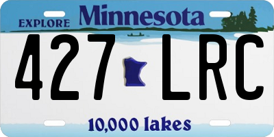 MN license plate 427LRC
