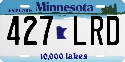 MN license plate 427LRD