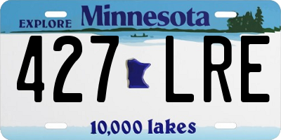 MN license plate 427LRE