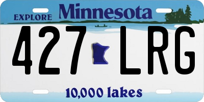 MN license plate 427LRG