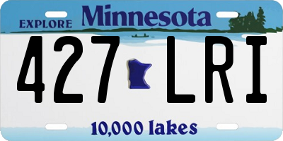 MN license plate 427LRI