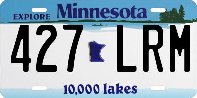 MN license plate 427LRM