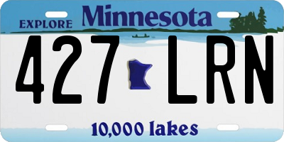 MN license plate 427LRN