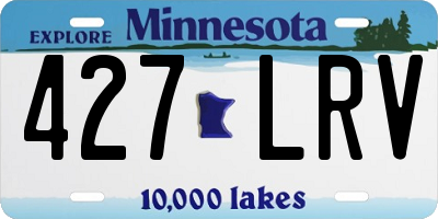 MN license plate 427LRV