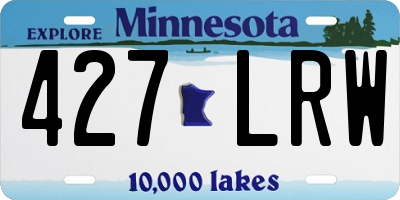 MN license plate 427LRW