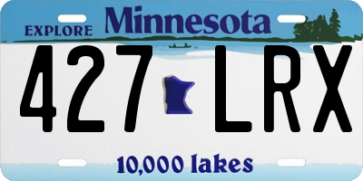 MN license plate 427LRX