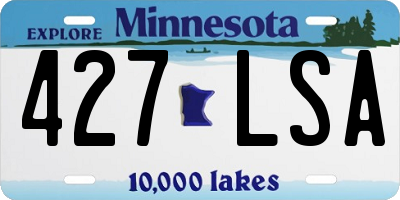 MN license plate 427LSA