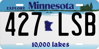 MN license plate 427LSB