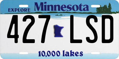 MN license plate 427LSD