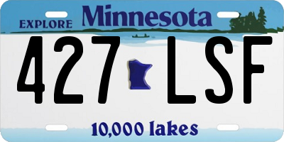 MN license plate 427LSF