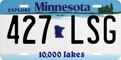 MN license plate 427LSG