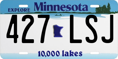 MN license plate 427LSJ